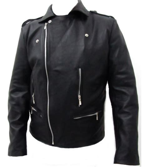 Chamarra Rockera Estilo Biker De Piel Borrego Slim Fit 1 560 00 En