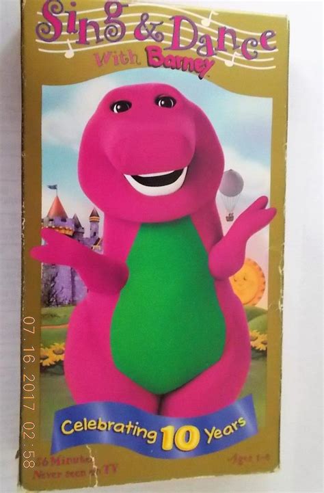 Sing And Dance With Barney 10 Year Anniversary 1998 Vhs Screener Video Rare 1903099995