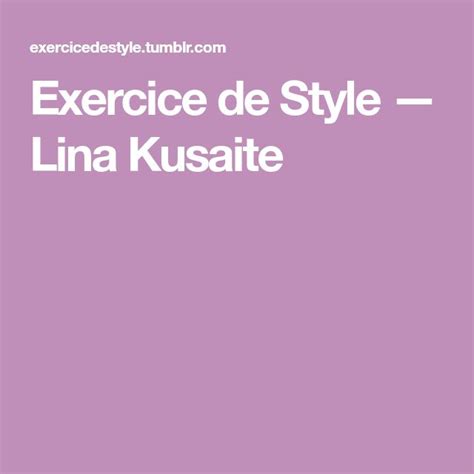 Exercice De Style Lina Kusaite Lockscreen