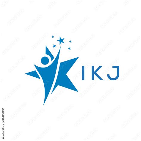 ikj letter logo white background ikj business finance logo design