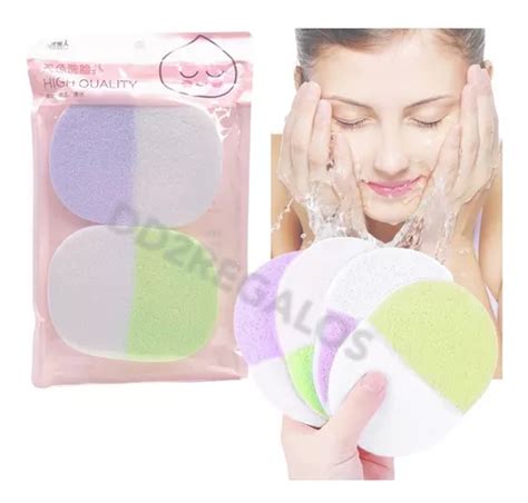 Esponja X2 Celulosa Limpieza Facial Desmaquillante Suave MercadoLibre