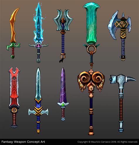 27 Futuristic Fantasy Weapon Concept Art Sinobhishur