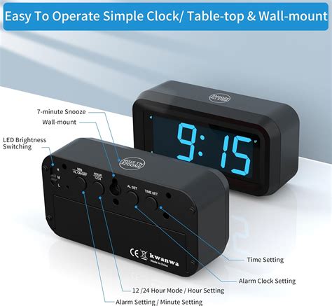 KWANWA Alarm Clock, Digital Clock, Kids Alarm Clock, Upgrade Bigger ...