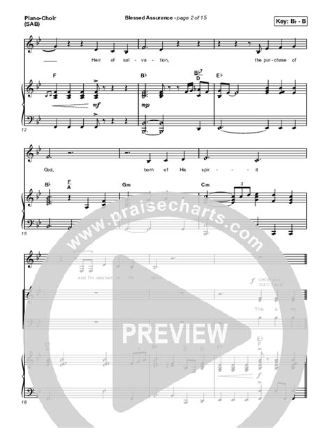 Blessed Assurance Worship Choir Sab Choral Sheet Music Pdf Cain