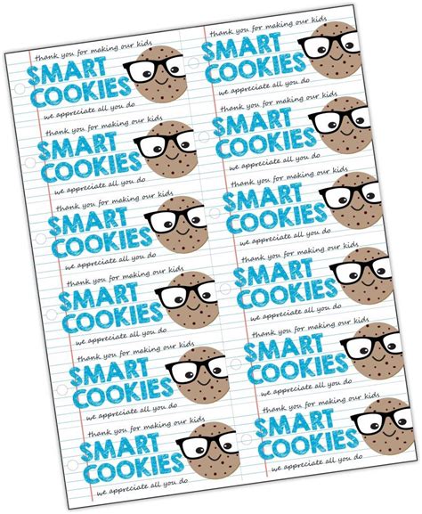 Smart Cookie Gift Tag Smart Cookie Printable Free Printable Gift Tags