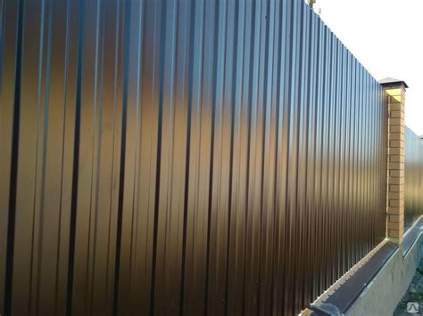 Профнастил заборный С10 шоколадный 0,4 мм, цена в Чебоксарах от ...