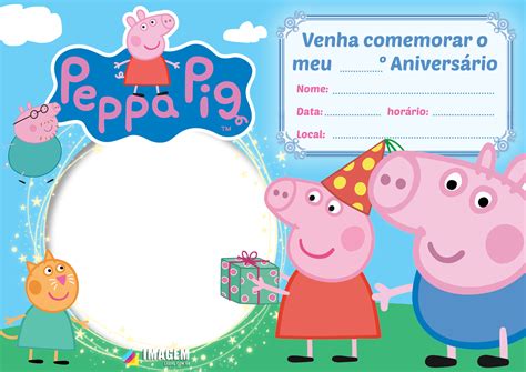 Convite Peppa Pig