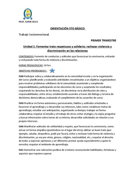 Orientación 5to Básico 2021 Pdf Discriminación La Sexualidad Humana