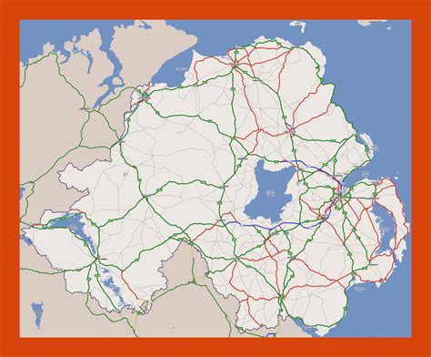 Road map of Northern Ireland | Maps of Northern Ireland | Maps of ...