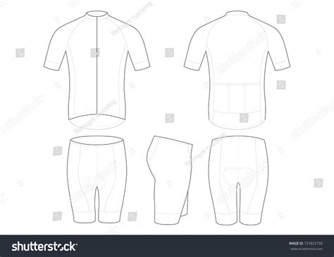 Blank Cycling Jersey Template