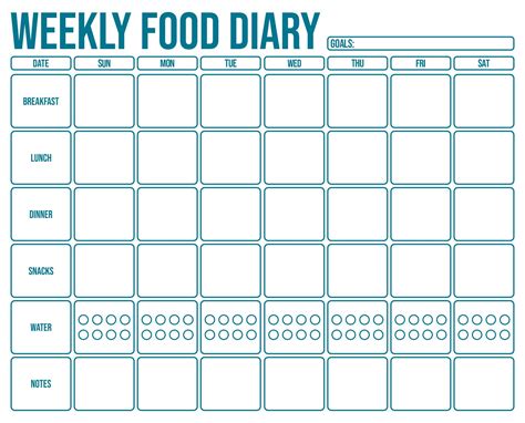 10 best printable food journal template weight loss pdf for free at