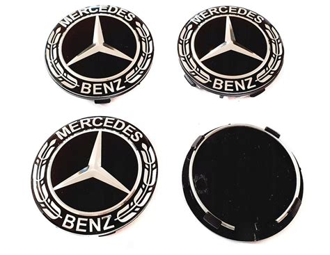 4x Mercedes Wheel Center Caps 6560mm Hubcaps Nabendeckel