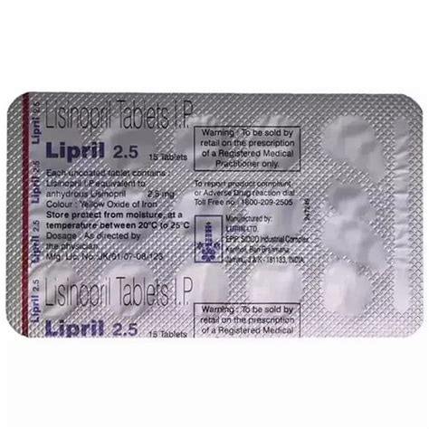 Lisinopril Tablet At Rs Stripe Cardiovascular Drugs In Surat