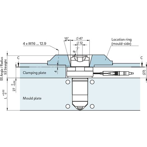 Hot Runner Nozzle SET DET Open Single Nozzle With Conventional