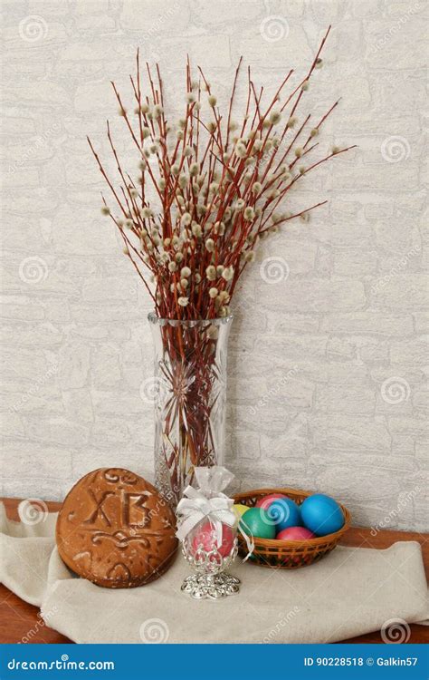 Pussy Willow Revival And Easter Eggs Stock Photo Image Of Jesus Christian