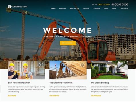 civil contractors construction company website design  rs