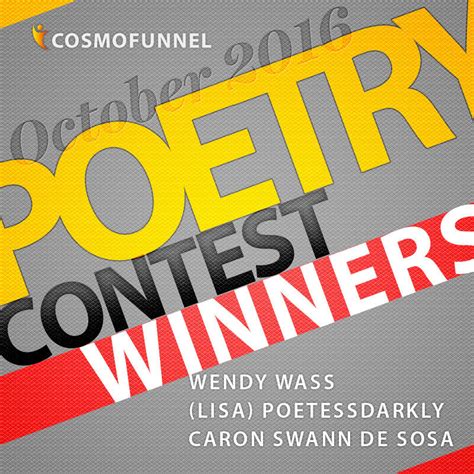 October 2016 Poetry Contest Winners | CosmoFunnel.com