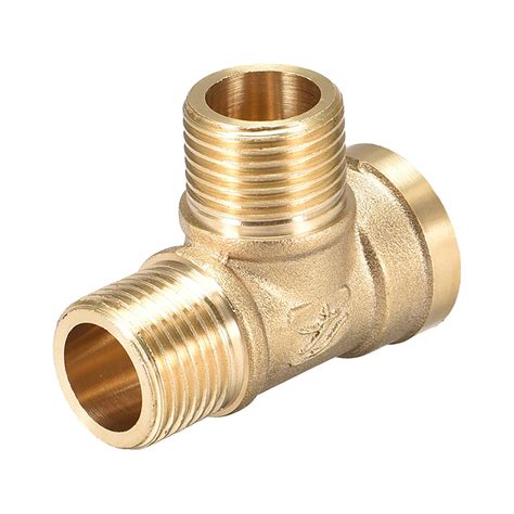 Brass Tee Pipe Fitting G Male X G Male X G Female T Shaped