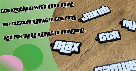 Grand Theft Auto GTA Keychain With Custom Name By Viktor M