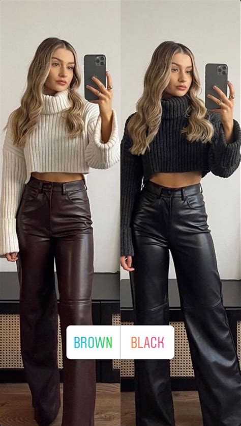 Hot Leather Pants Outfit Ideas To Fuel Your Imagination In All