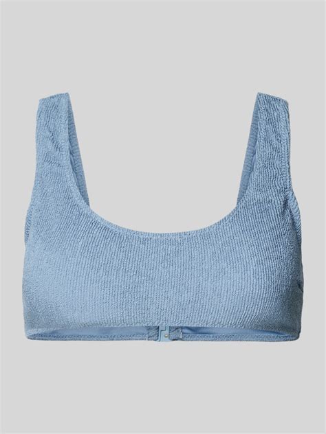 Kup online Jake s Casual Top bikini z fakturowanym wzorem błękitny