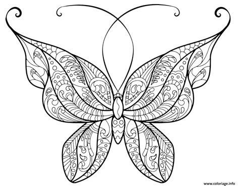 Coloriage Papillon Adulte Jolis Motifs Jecolorie