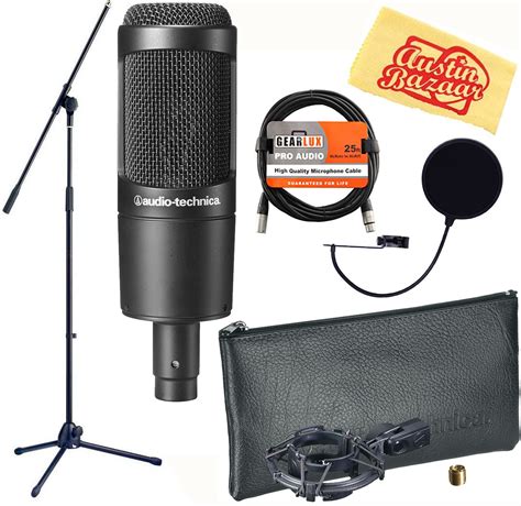 Audio-Technica AT2035 Cardioid Condenser Microphone w/ Boom Stand ...