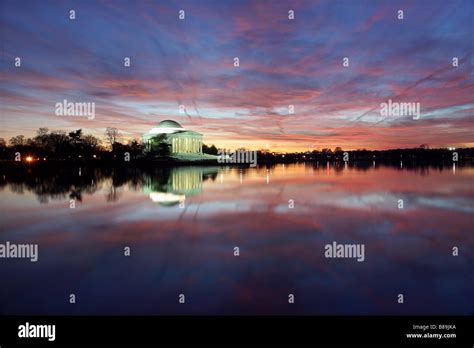 Jefferson Memorial Sunset Stock Photo Alamy
