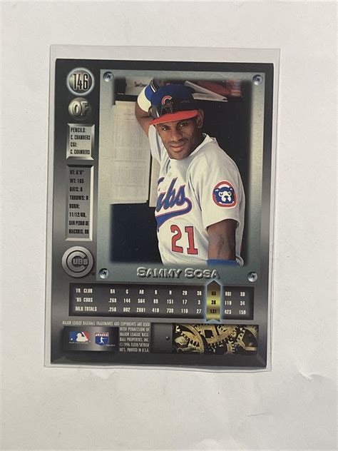 Fleer Metal Universe Sammy Sosa Chicago Cubs Ebay