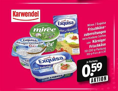 Miree Exquisa Frischk Se Zubereitungen Oder K Rniger Frischk Se Angebot