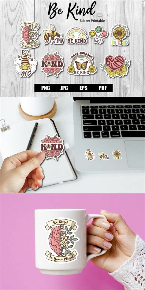 Be Kind Sticker Printable Bundle