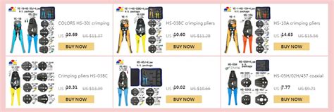 HS-30J/25J/40J 0,25-6 мм2 23-10AWG обжимные плоскогубцы для ...