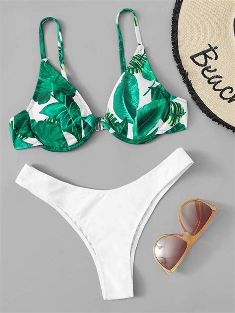 Bikini Floral Bikini Bandeau Thong Bikini Tank Outfit Laos People High Cut Bikini T Shirt