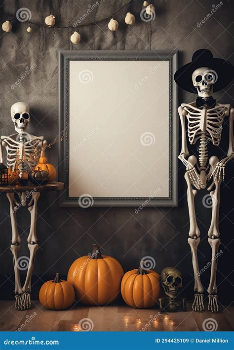 A Trick Or Treater Getting Scared By A Fake Skeleton Halloween Frame ...