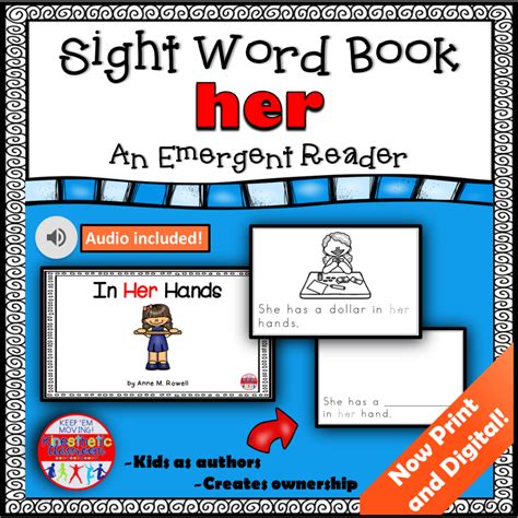 Sight Word Practice Book For The High Frequency Word Her Print And