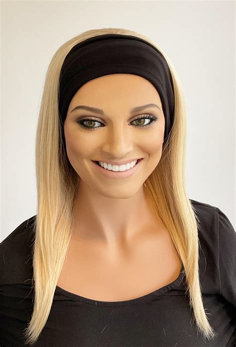 Human Hair Sandy Blonde Headband Wig