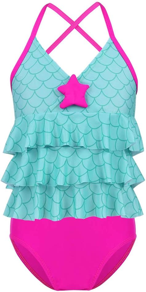 Dpois Dpois M Dchen Bikini Set Meerjungfrau Kost M Tankini Set Tops Badehose Zweiteiler