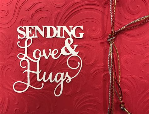 Creative Expression Craft Die – Sending Love & Hugs CEDME048 | Pretzel ...