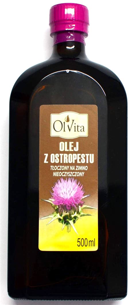 OlVita Olej z ostropestu tłoczony na zimno nieoczyszczony 500ml