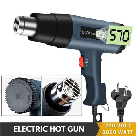 Promo Hot Gun Digital Elektrik Heat Gun Low Watt Blower Pemanas Diskon Di Seller Rhmd