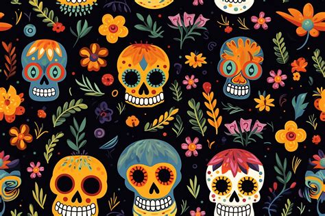 Day Of The Dead Pattern Free Stock Photo Public Domain Pictures