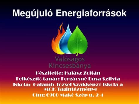 PPT Megújuló Energiaforrások PowerPoint Presentation free download