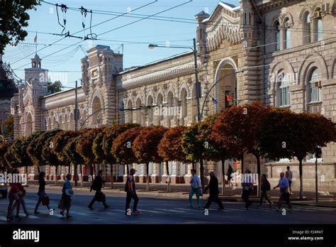 The Town Hall Building On The Central Street Of Chisinau Stefan Cel