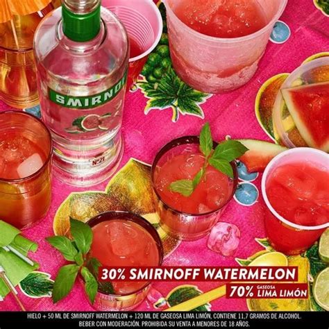 Vodka Smirnoff Saborizado Watermelon Botella 700ml Club23 En Venta En