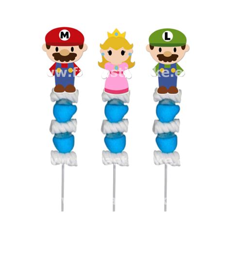 Brochetas De Chuches Mario Bros Uds Fantastic Cake