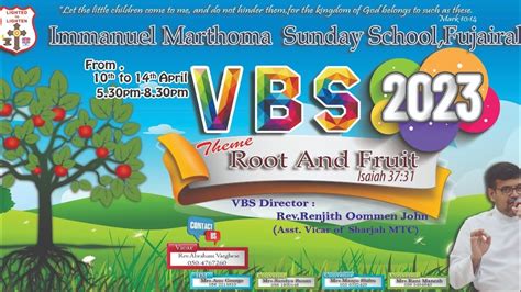 Fujerah Vbs Mar Thoma Sunday School Vbs Immanuel Fujerah