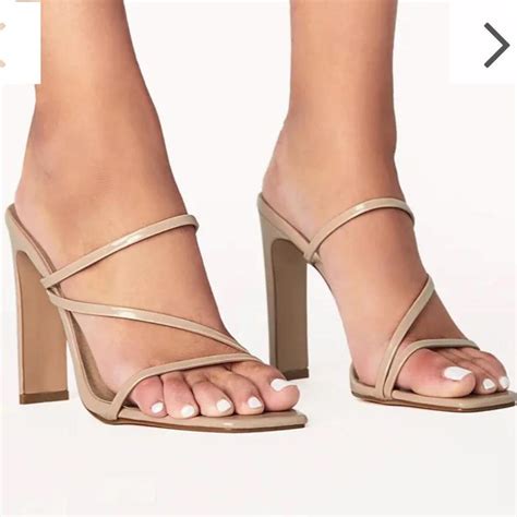 Billini Nude Patent Heel Perfect Condition Great Depop