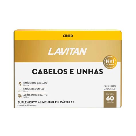 Lavitan Cabelo E Unhas Engorda - Vitamina para Cabelos e Unhas Lavitan com 60 cápsulas | Drogasil