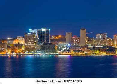 Halifax City Skyline Night Dartmouth Waterfront Stock Photo 1082114780 ...