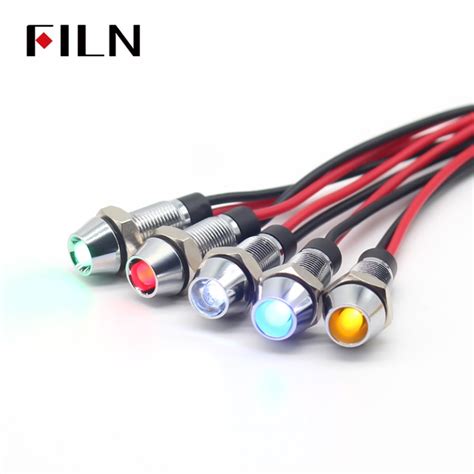 LED Indicator Lamp New Short 6MM Metal Indicator 12-380V